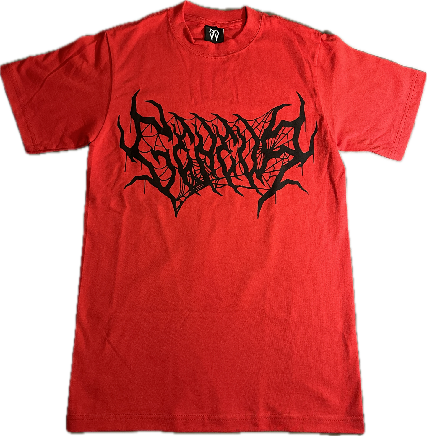 RED "ARACHNOPHOBIA" TEE
